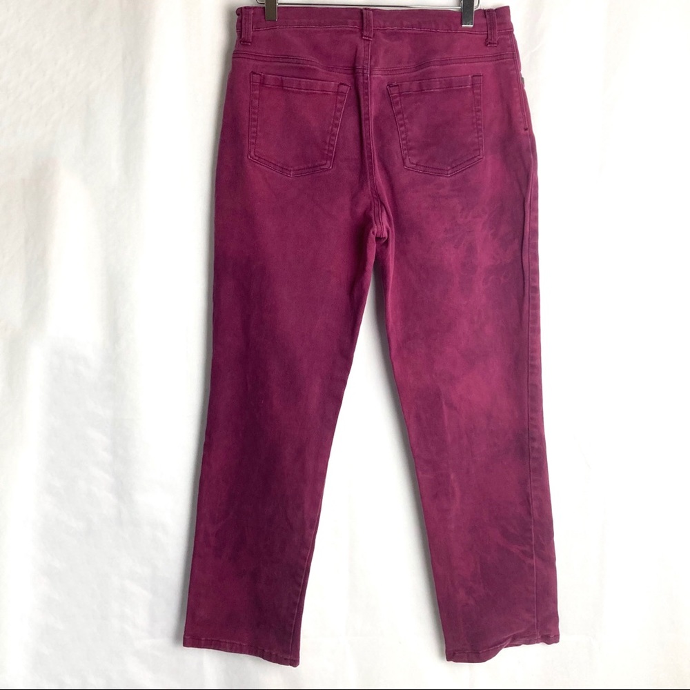 Gloria Vanderbilt Amanda Jeans Burgundy SZ 12